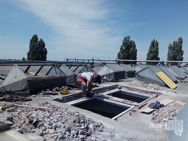Реконструкция крыши молочного завода АО БМК г. Белгород, РФ